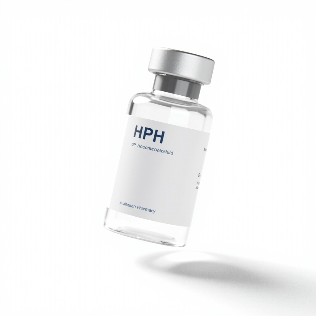 Doctor-prescribed medical weight management peptide vial dispensed by an Australian compounding pharmacy